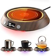 Kepwam Coffee Mug Warmer - 50W Electric Coffee Warmer for Desk 3 Temp Settings &amp; 2-9 Timer Smart ...