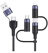 YOUSAMS PD 60W USB C Multi Fast Charging Cable Nylon Braided Cord 5-in-1 3A USB/C to Type C/Micro...