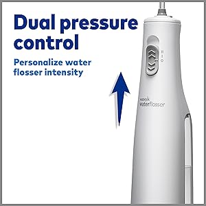 Dual pressure control: Cordless Express Water Flosser WF-02