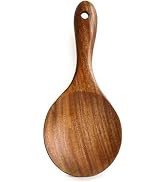 Wooden Rice Serving Spoon, 17.8cm Non-stick Rice Paddle Kitchen Utensil for Rice, Potato, Salads
