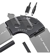 Alxum Dual M.2 NVMe &amp; Dual SATA 4-Bay SSD Enclosure Reader, USB-C 10Gbps External Hard Drive Adap...