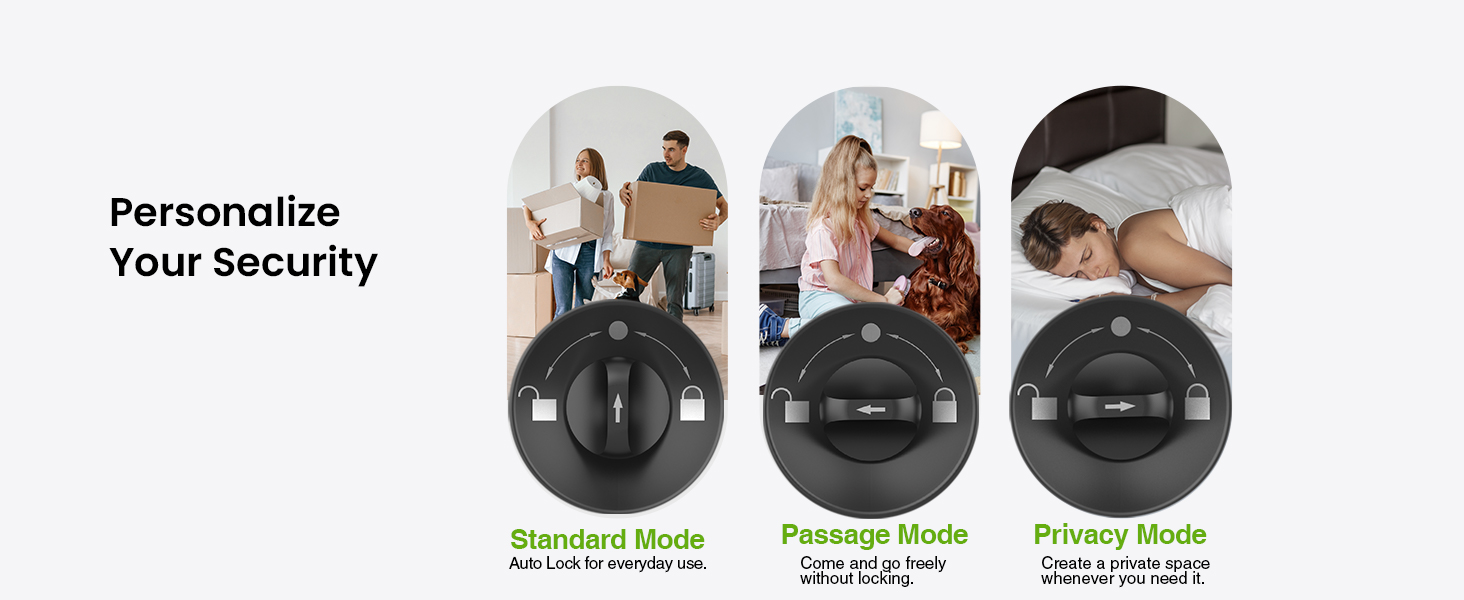 ghome smart door knob black smart lock for bedroom secure