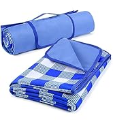 Tirrinia Outdoor Waterproof Picnic Blanket, Large Foldable Portable Beach Blanket for Family, Fri...