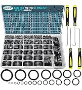Keze 32 Size 1380 Pcs Metric Rubber O Rings Assortment Kit with 4 Pieces Orings Remover Tools Set...