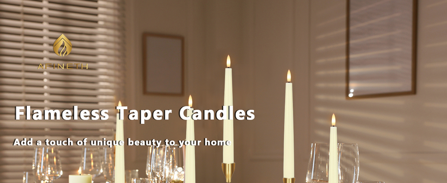 flameless taper candles