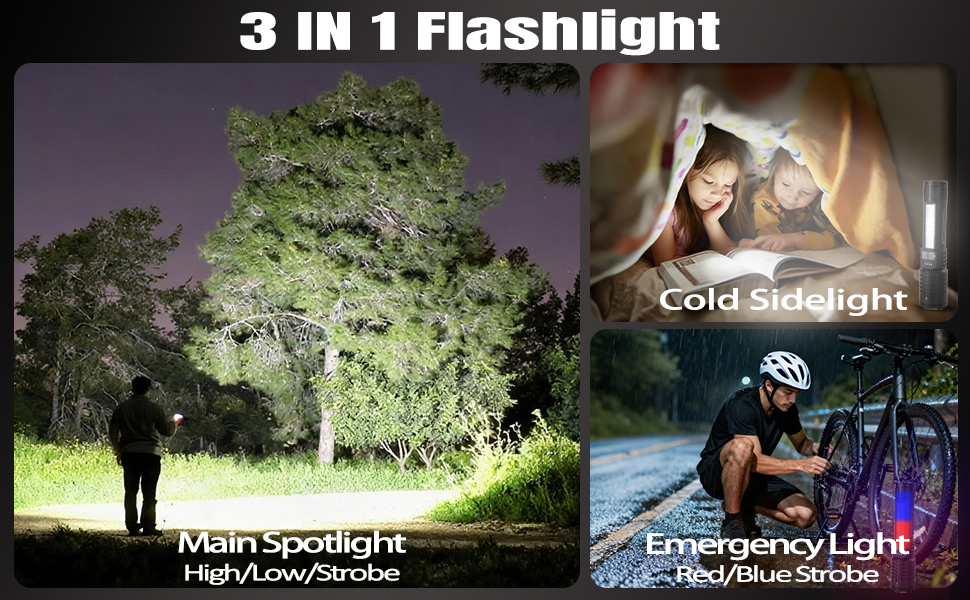5 Modes Led Waterproof Zoomable Linternas Small Flashlight battery operated flashlight emergency kit
