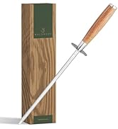 WALDWERK Premium Honing Rod - Honing Steel Made of Hardened Steel with Elegant Wooden Handle - 10...