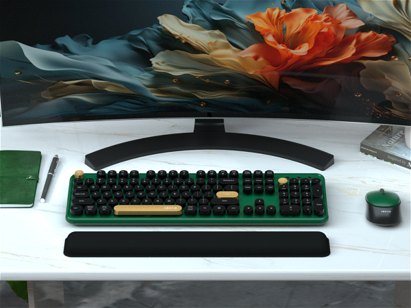 DARK GREEN WIRELESS KEYBOARD AND MOUSE