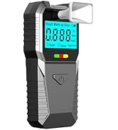 Portable Breathalyzer Alcohol Tester, Digital Breath Alcohol Detector with LCD Display, Multi-Uni...
