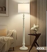 Floor Lamps for Living Room - 60" New Upgrade Resin Farmhouse Floor Lamp with 3 Color Temperature...