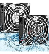 GDSTIME 80mm x 25mm 12V IP68 Waterproof Exhaust Fan Small Brushless DC Cooling Computer Case Fan ...