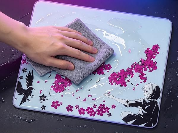 Smooth glass surface wipes clean easily, removing dust, fingerprints, and spills in seconds.