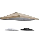 10x20 Canopy Replacement Top Cover with Air Vents for ez up Pop up Canopy Gazebo Tent, with Adjus...