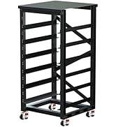 ECO-WORTHY 3U 6-Layer Server Rack with GD-6OT Wheels, Compatible with V1/V2 Rack Batteries, Venti...