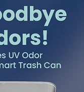 NINESTARS 13 Gallon Odor Neutralizing Smart Trash Can, UV + Ozone Dual Purification, Odor Control...