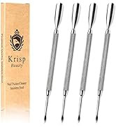 Cuticle Pusher Dual Sided - Sharp Edge Spoon Shaped Double Ended Cuticle Pusher Remover Cleaner S...