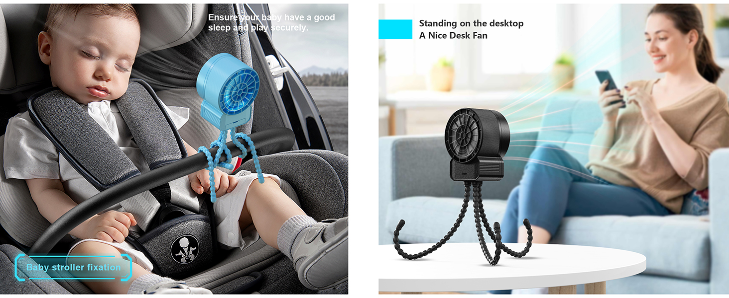 Mini Portable Stroller Fan