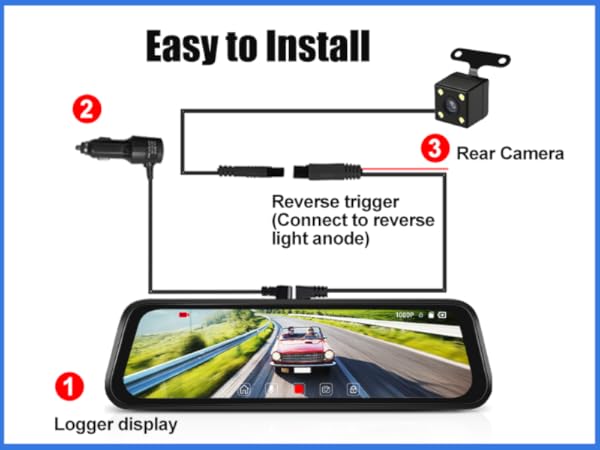 rear view camera mirror camera rear view mirror video dash cam front and rear dashcams for cars