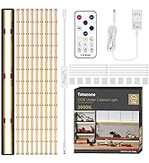 TATAZONE 10pcs COB Under Cabinet Lighting Kit, 16.4ft 3000K Bright Under Cabinet Light Strip with...