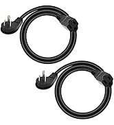GREATIDE 3 Ft Flat Plug Extension Cord, 16 AWG 3 Prong Grounded Black Low Profile Extension Cable...