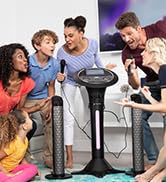 Singing Machine Portable WiFi Karaoke Machine for Adults, Black - Karaoke Pedestal with 7” Touchs...