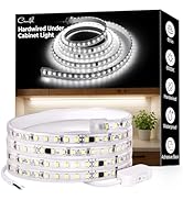 cambk 60inch Hardwired Under Cabinet Lighting for Kitchen, 6000K White Wired Undercounter Waterpr...