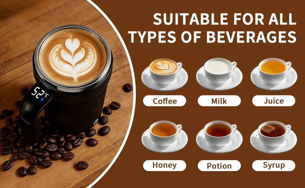 automatic stirring coffee mug