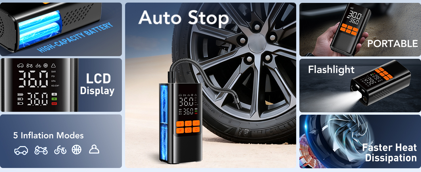 tire inflator with gauge