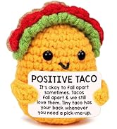 Mini Positive Crochet Taco Mothers Day Birthday Gifts for Women Mom Daughter Son Sister Friend Co...