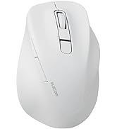 ELECOM Bluetooth Wireless Ergonomic Shape Mouse, Silent Click, Right Hand 2000DPI, 5 Buttons, Opt...