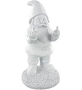 Gnometastic Gnude Gnomes - Middle Finger Unpainted Gnome, 12.5in, Paint Your Own Gnome - Funny Ga...