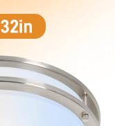16 inch Dimmable LED Flush Mount Ceiling Light, Oil Rubbed Bronze, 36W, 2200LM, 2.7/3/3.5/4K/5K A...