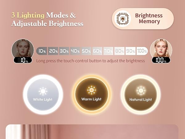 makeup mirror with lights magnifying glass with light and stand lighted mirror with magnification
