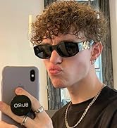 LASPOR Irregular Sunglasses for Women Men Trendy Retro Vintage Rectangle Glasses Hexagon Shades D...