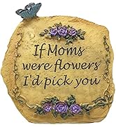 BANBERRY DESIGNS Mom Decorations - Message Desktop Rock - “If Moms were Flowers, I’d Pick You” - ...