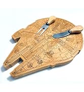 GOLYHEL 12'' Star Wars Collector's Edition Cheese Board Set | Bamboo Cheese Plate, Knife and Fork...