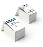 BESTIKER 4”x6” Direct Thermal Labels Pack of 1000, Commercial Grade Fan-fold Shipping Labels for ...
