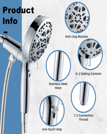 High pressure shower heads 