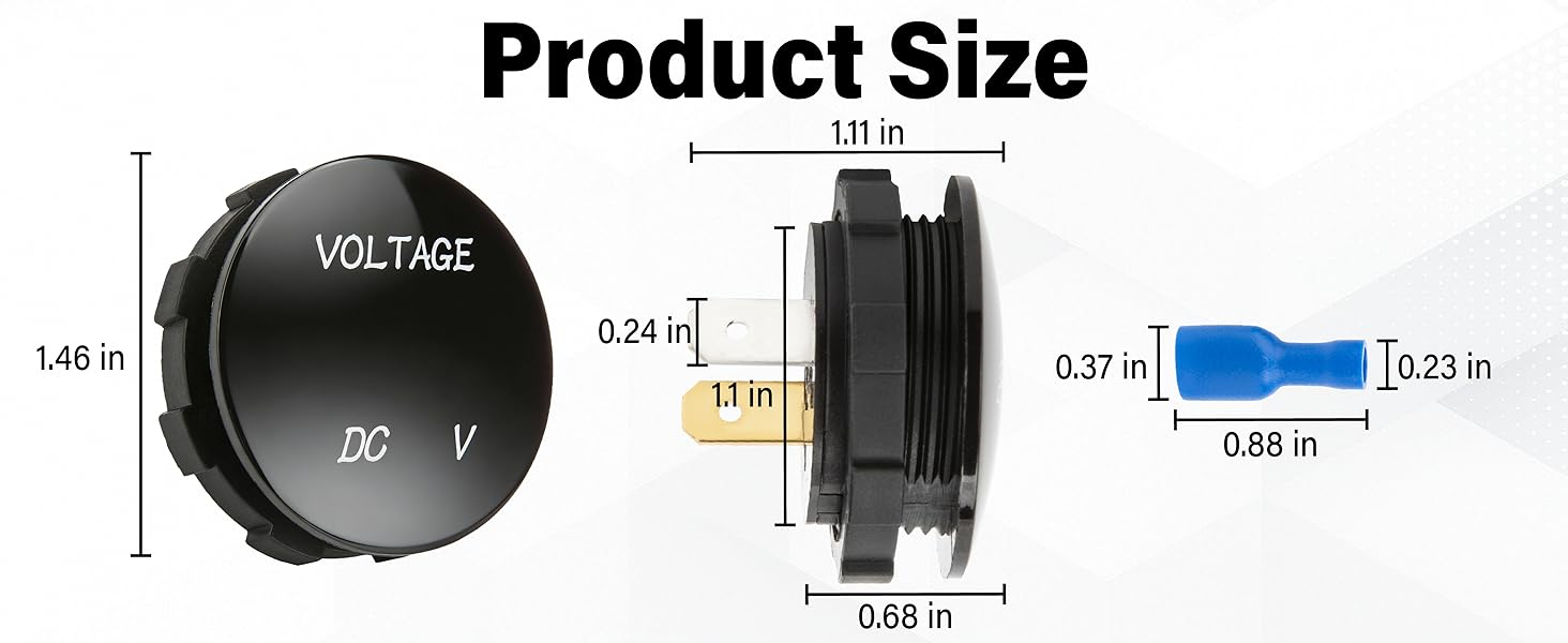 DC 12V 24V Volt Meter
