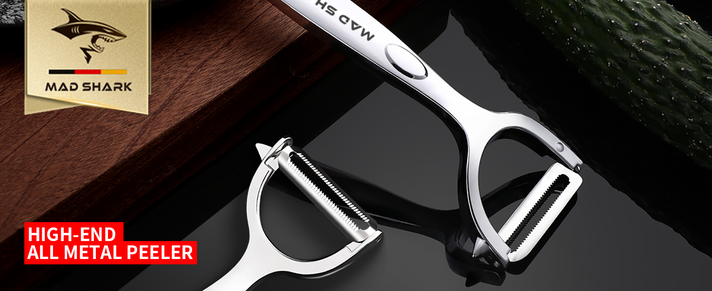 MAD SHARK Ultra Sharp Vegetable Peeler: Ergonomic, Durable, Versatile Tool