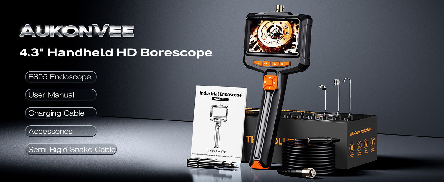 endoscope camera with light