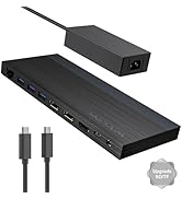 Laptop Docking Station, Docking Station 3 Monitors with 2* DP+HDMI, 4K@144Hz,130W PD Charger, 4* ...