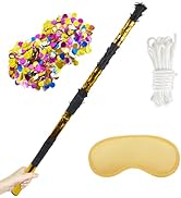 PCFING 30 Inch Piñata Stick Kit Black Gold Very Sturdy Will Not Break, Suitable for Kids Adults C...