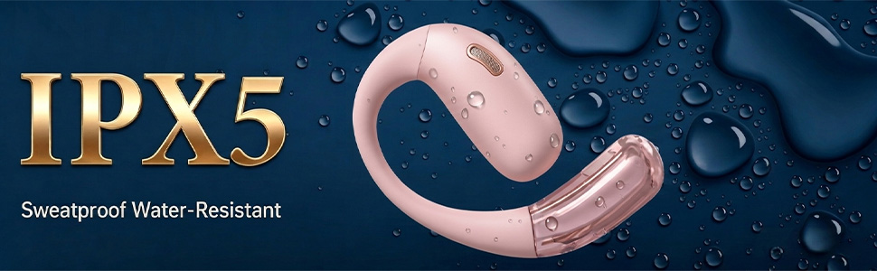 Open Ear Headphones, Wireless Headphones with Smart Digital Display &amp;amp;amp; Mic