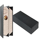 FLKQC Restaurant Menu Covers Holders 4.25" x 11" | Pack of 5 Synthetic Leather Triple Fold Panels...