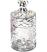 UShioart Acrylic Cotton Ball Holder Q-tip Holder Bathroom Swab Dispenser (Round pack)