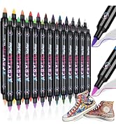 DUULEMANG 48 Colors Acrylic Paint Pens, 24 Pack Dual Tone Acrylic Paint Pens Markers for Rock Pai...
