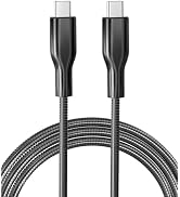 13ft metal braided usb-c to usb-c cable, black