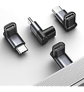 JSAUX 90 Degree USB-C Male to USB-C Female Adapter, 100W Right Angle 4-Pack 40Gbps Data Transfer ...