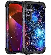 Miqala for Galaxy S24 5G Case,Glow in The Dark Three Layer Heavy Duty Shockproof Full Protection ...